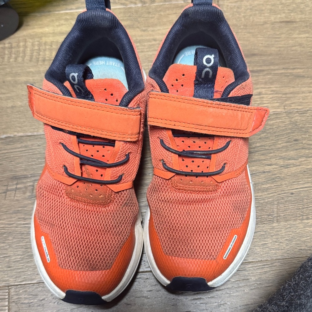 On Running Kids' Bright Orange Sneakers
